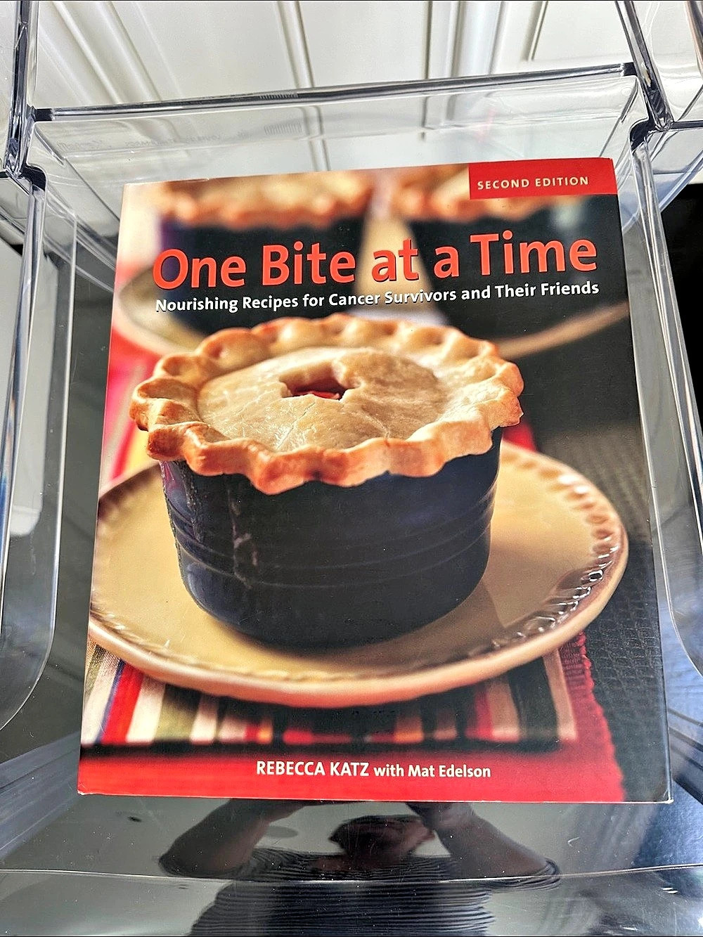 Chronicle Books One Bite at a Time Cookbook Signed Second Edition in Red